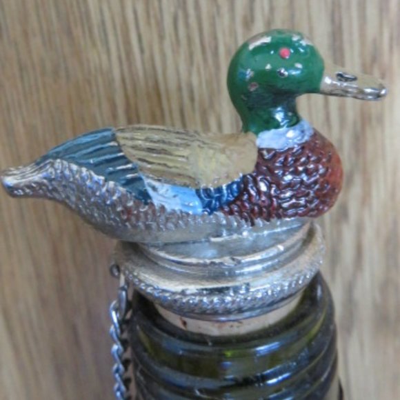 PEWTER Mallard DUCK Wine Stopper with Ring & Chain (K296) - Picture 6 of 6